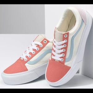 VANS - TWILL OLD SKOOL PLATFORM - PASTEL BLOCK / TRUE WHITE